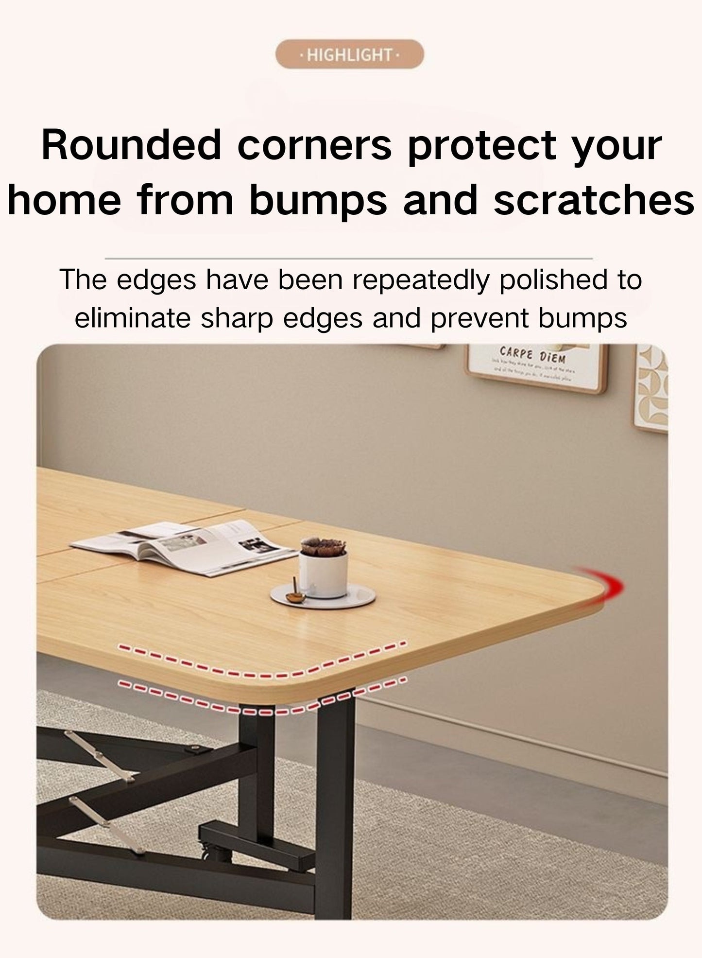Multifunctional small apartment folding table