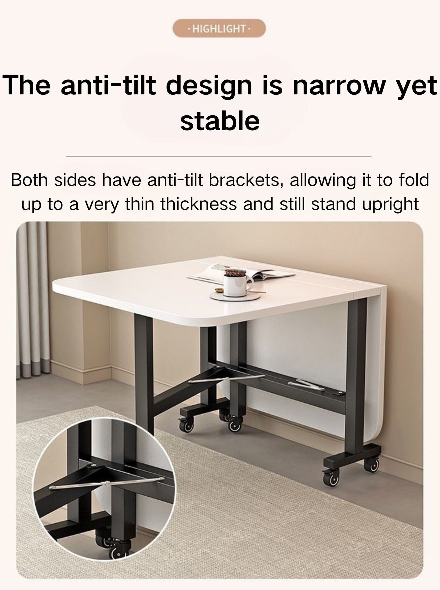 Multifunctional small apartment folding table