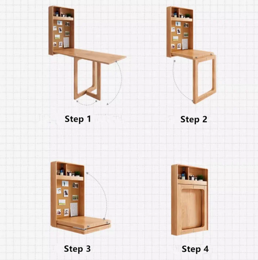 Wall Mounted Folding Desk and Dining Table
