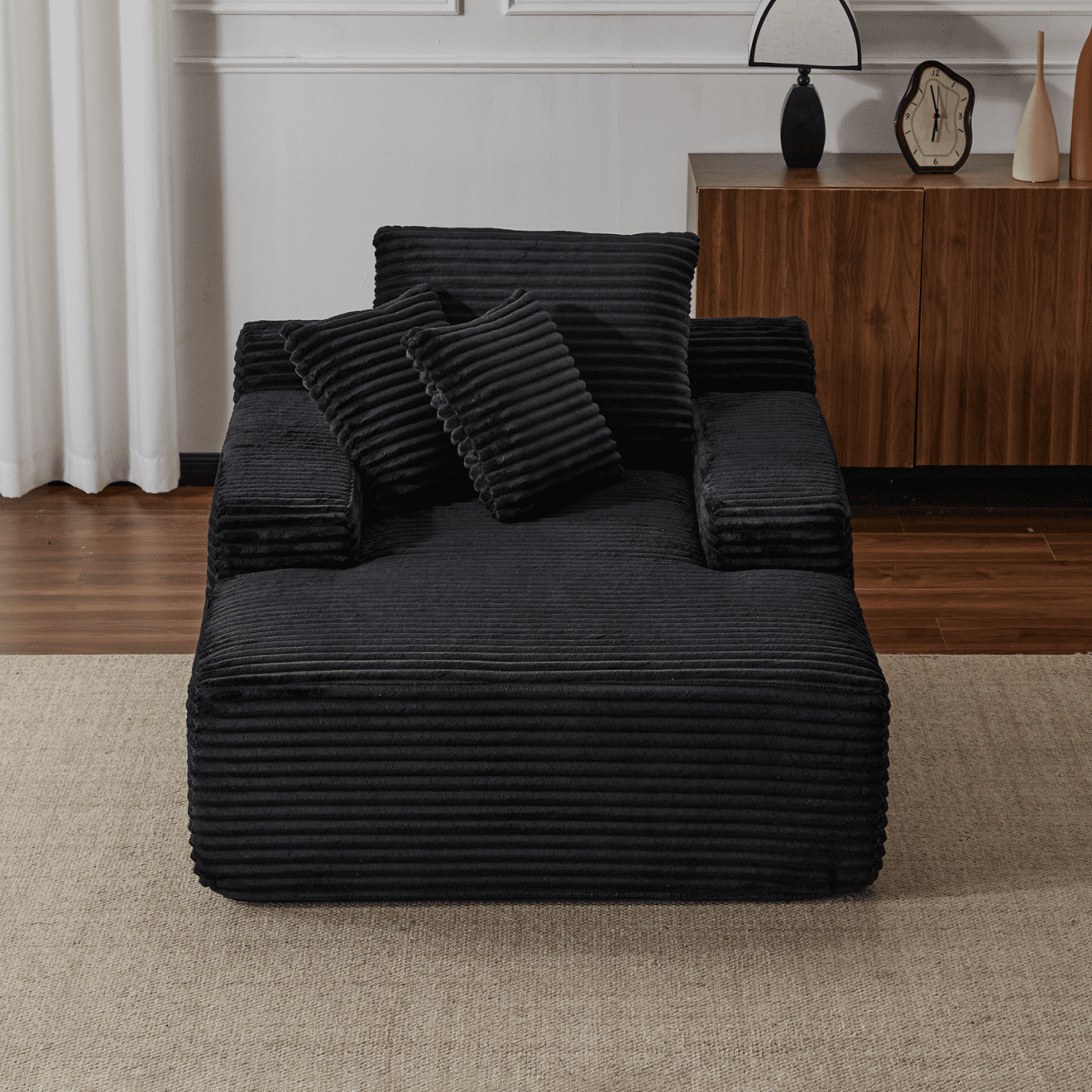 Oversized Boneless Couch Chair with Wide Armrest