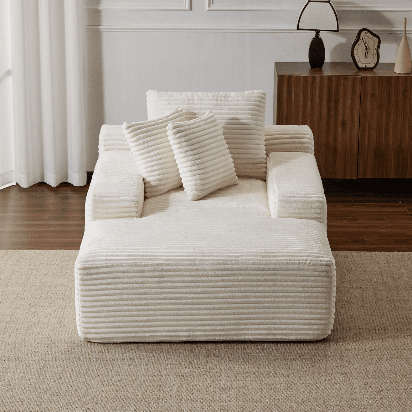 Oversized Boneless Couch Chair with Wide Armrest