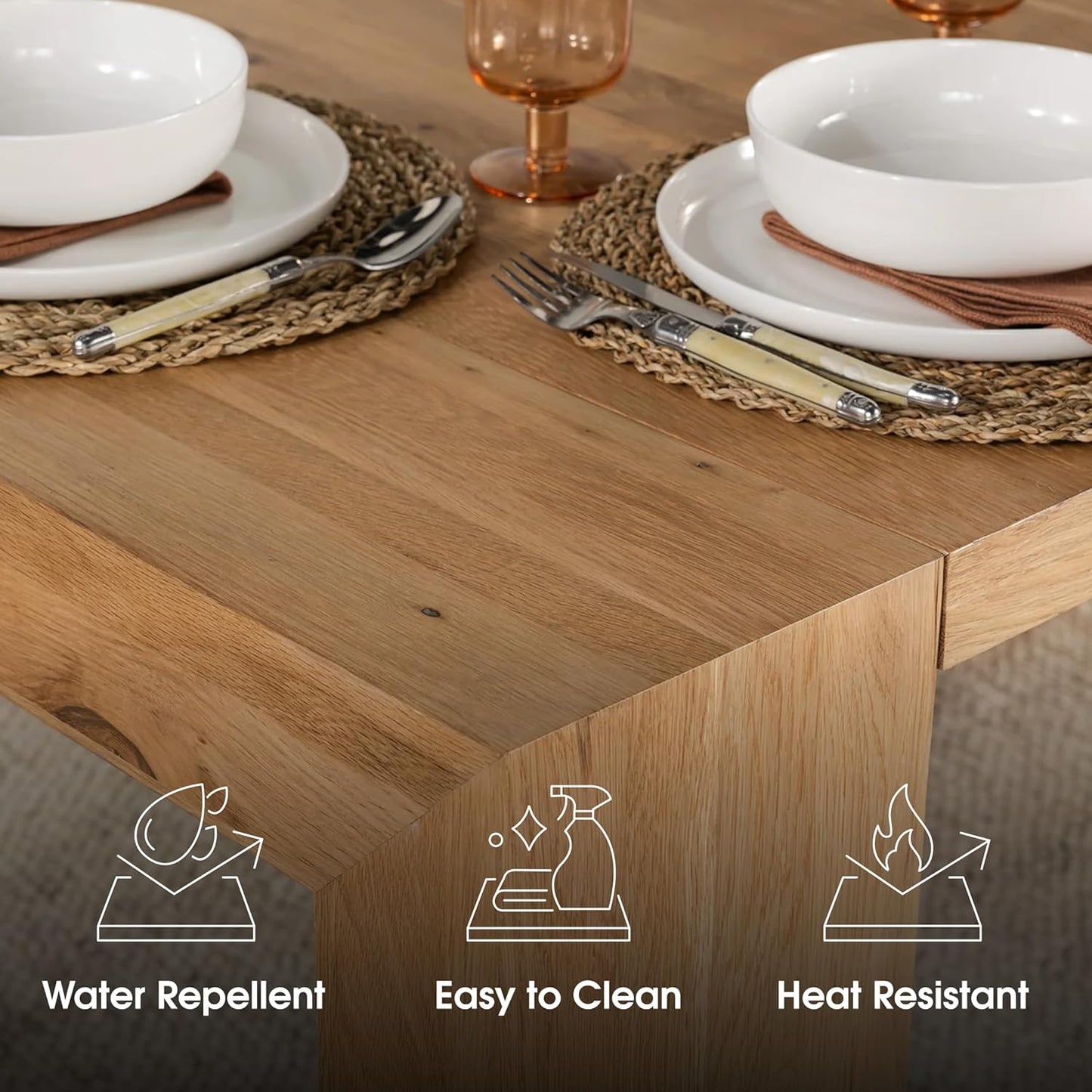 Transformer Table Extendable Dining Table Set for 2 to 12