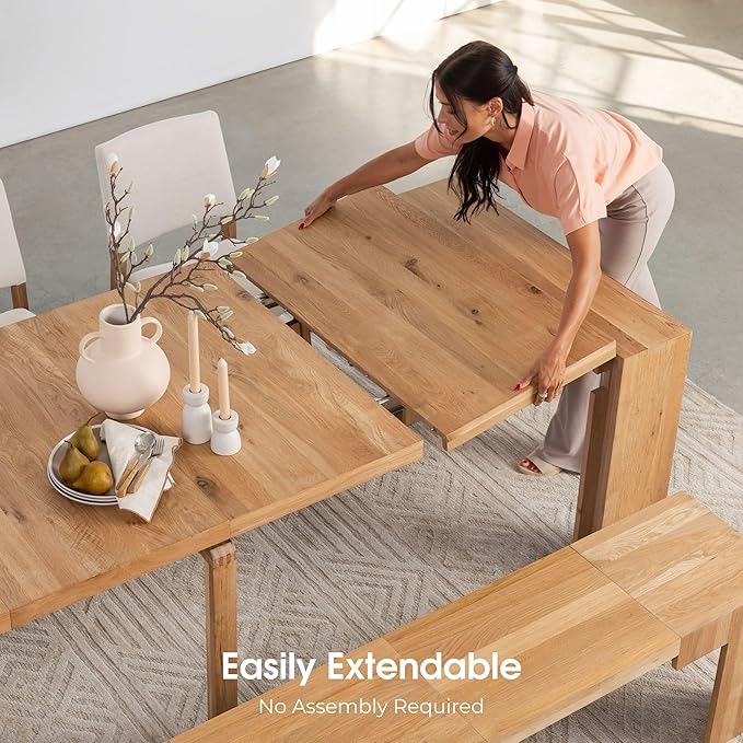 Transformer Table Extendable Dining Table Set for 2 to 12