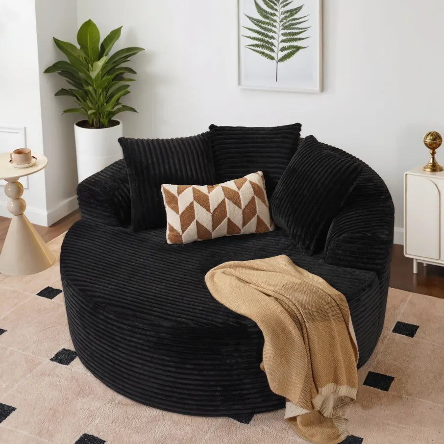 Plush Velvet O-Shaped Sofa Lounge