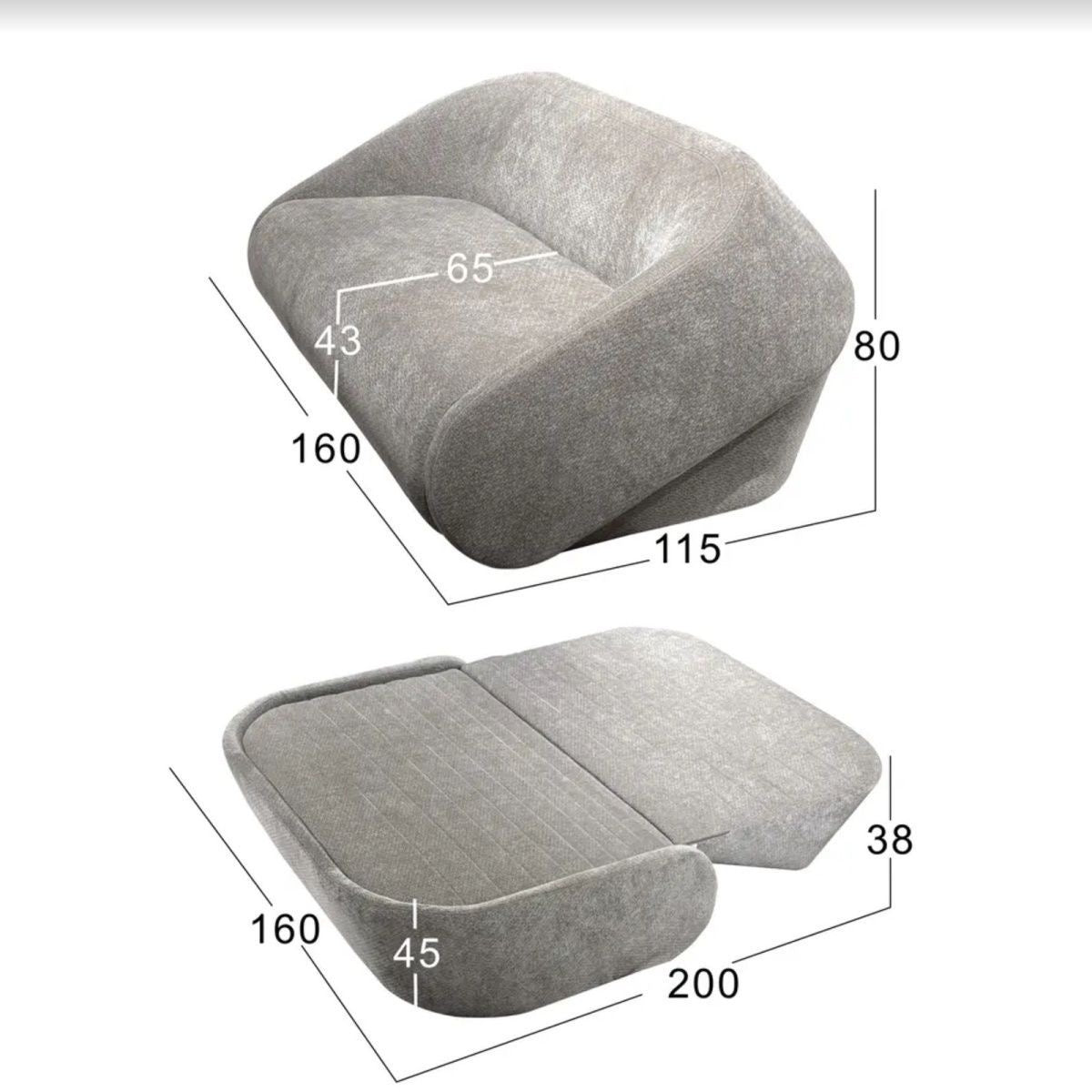 Space-Saving Folding Sofa Bed