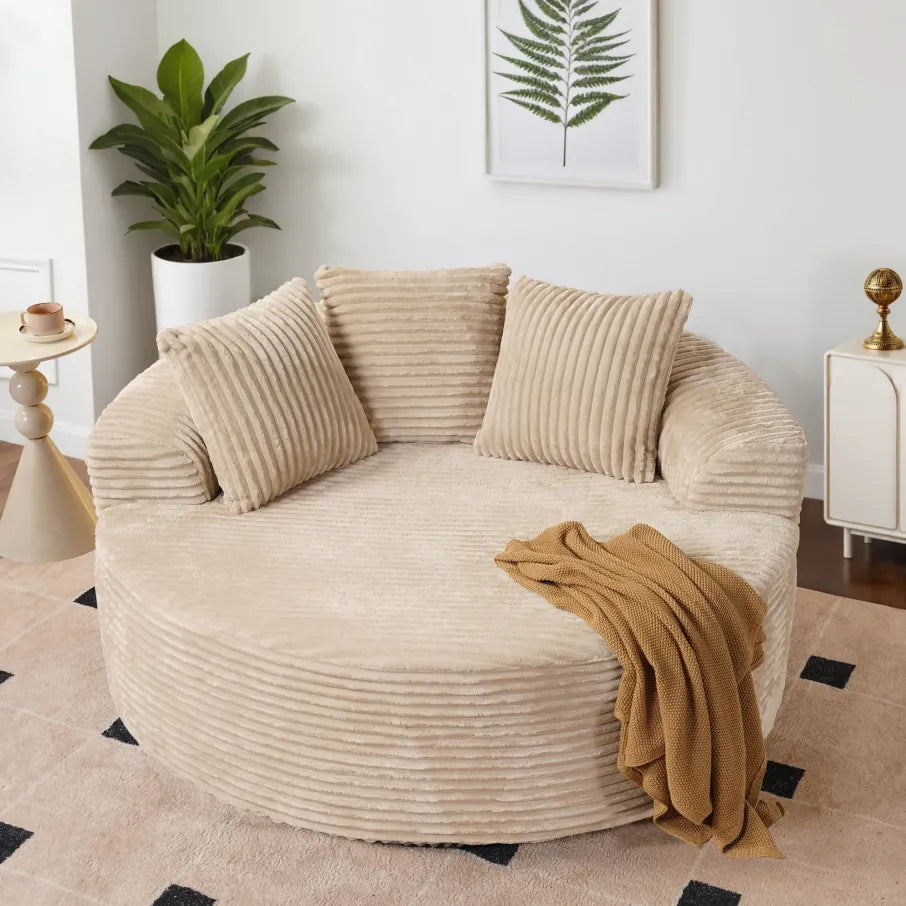 Plush Velvet O-Shaped Sofa Lounge