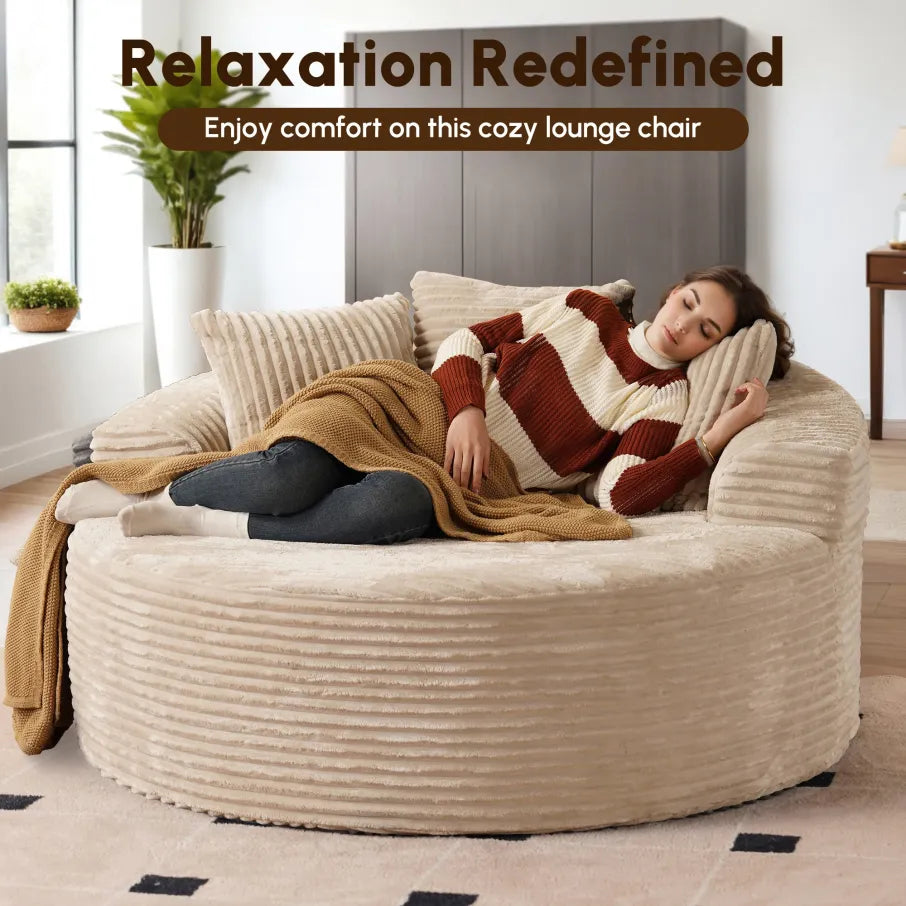 Plush Velvet O-Shaped Sofa Lounge