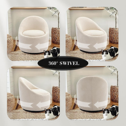 Swivel Barrel Accent Chair Set