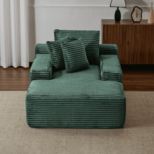 Oversized Boneless Couch Chair with Wide Armrest