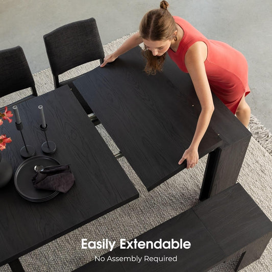 Transformer Table Extendable Dining Table Set for 2 to 12
